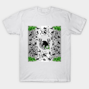 Horse Lovers Horseshoe Pattern T-Shirt